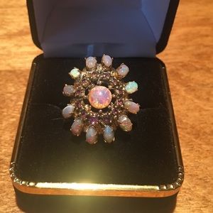 Vintage ring opal and gold size 6
